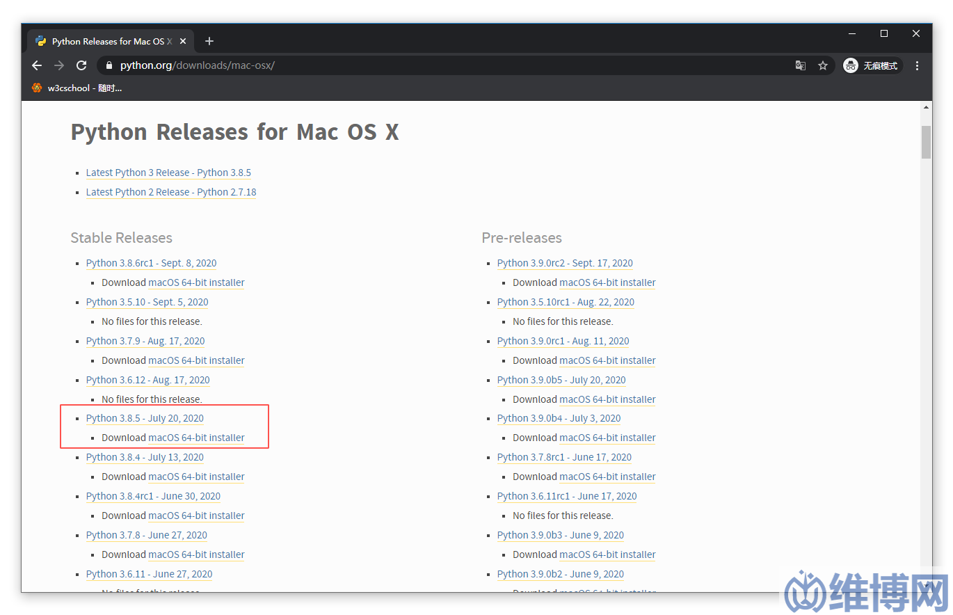 Python安裝包官方下載MacOS版本