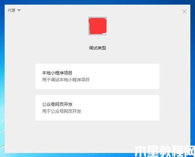 微信小程序開發(fā)工具調(diào)試類型