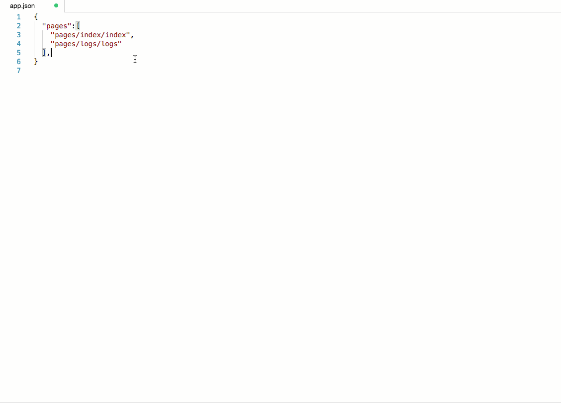 json文件編輯自動補全