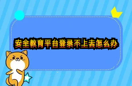安全教育平臺(tái)登錄不上去怎么辦？來這里告訴你~(圖1)