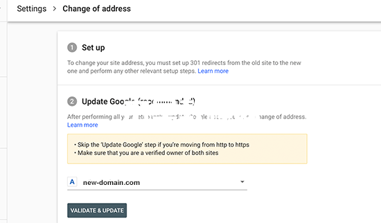 Google Search Console域名變更驗證更新