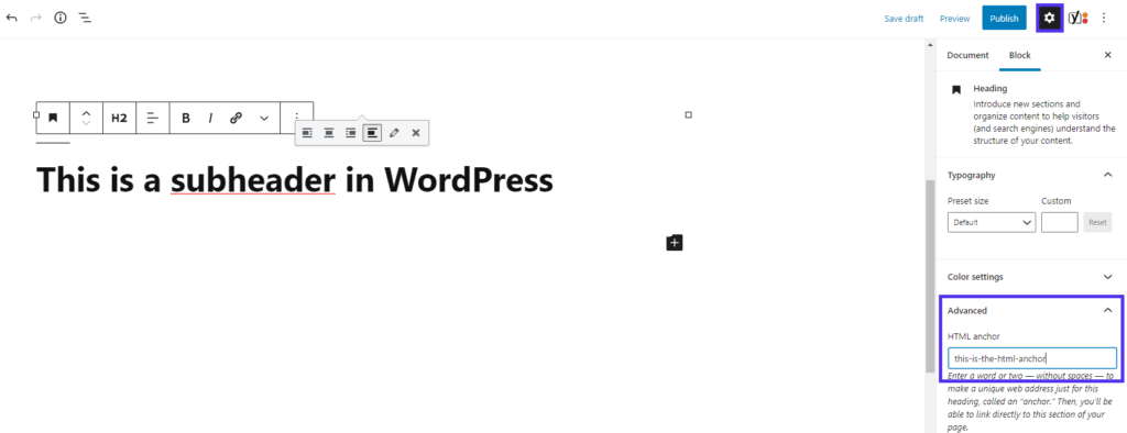 WordPress中的標題錨鏈接