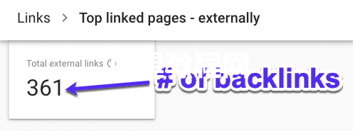 Google Search Console中的反向鏈接數(shù)量