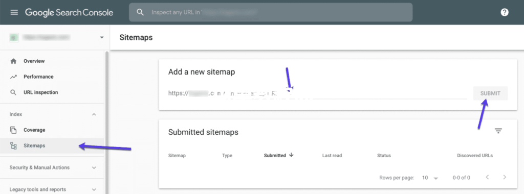 將站點(diǎn)地圖添加到Google Search Console