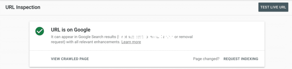 Search Console中的索引頁面