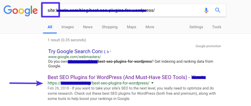 檢查Google是否正在將URL編入索引