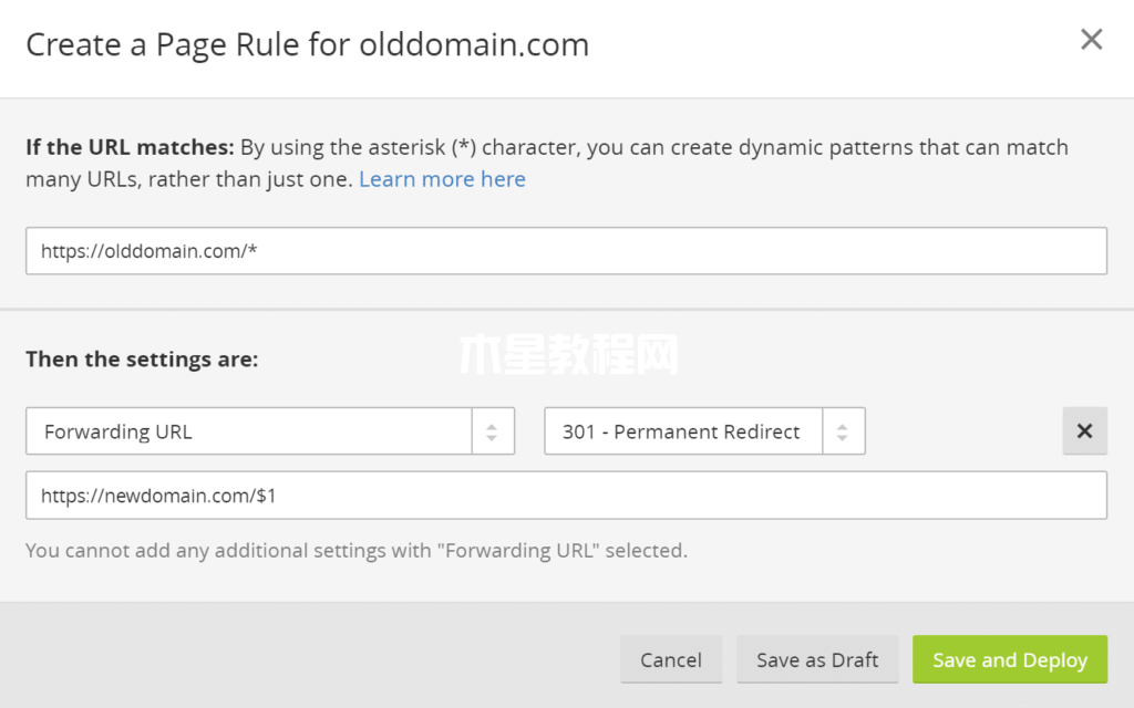 Cloudflare 301重定向頁(yè)面規(guī)則