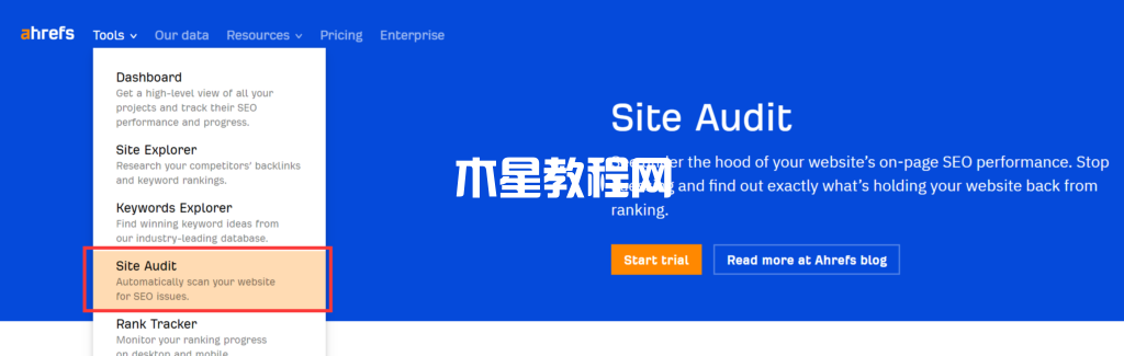 Ahrefs站點檢測工具