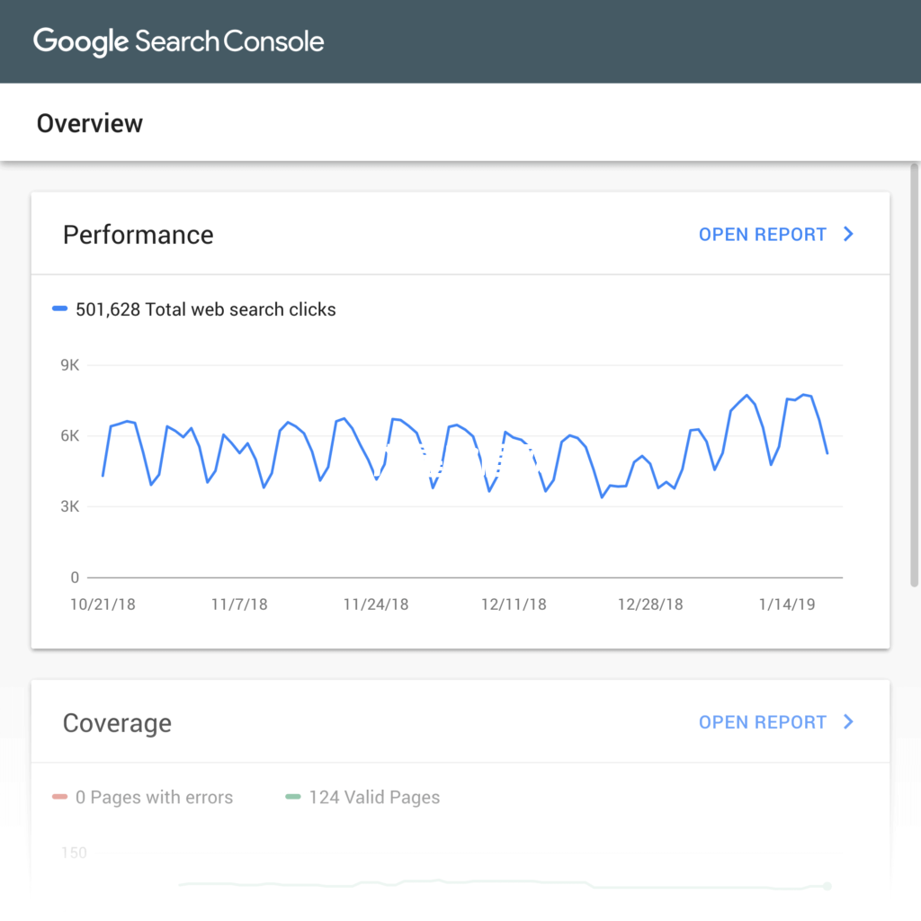 google search console概覽