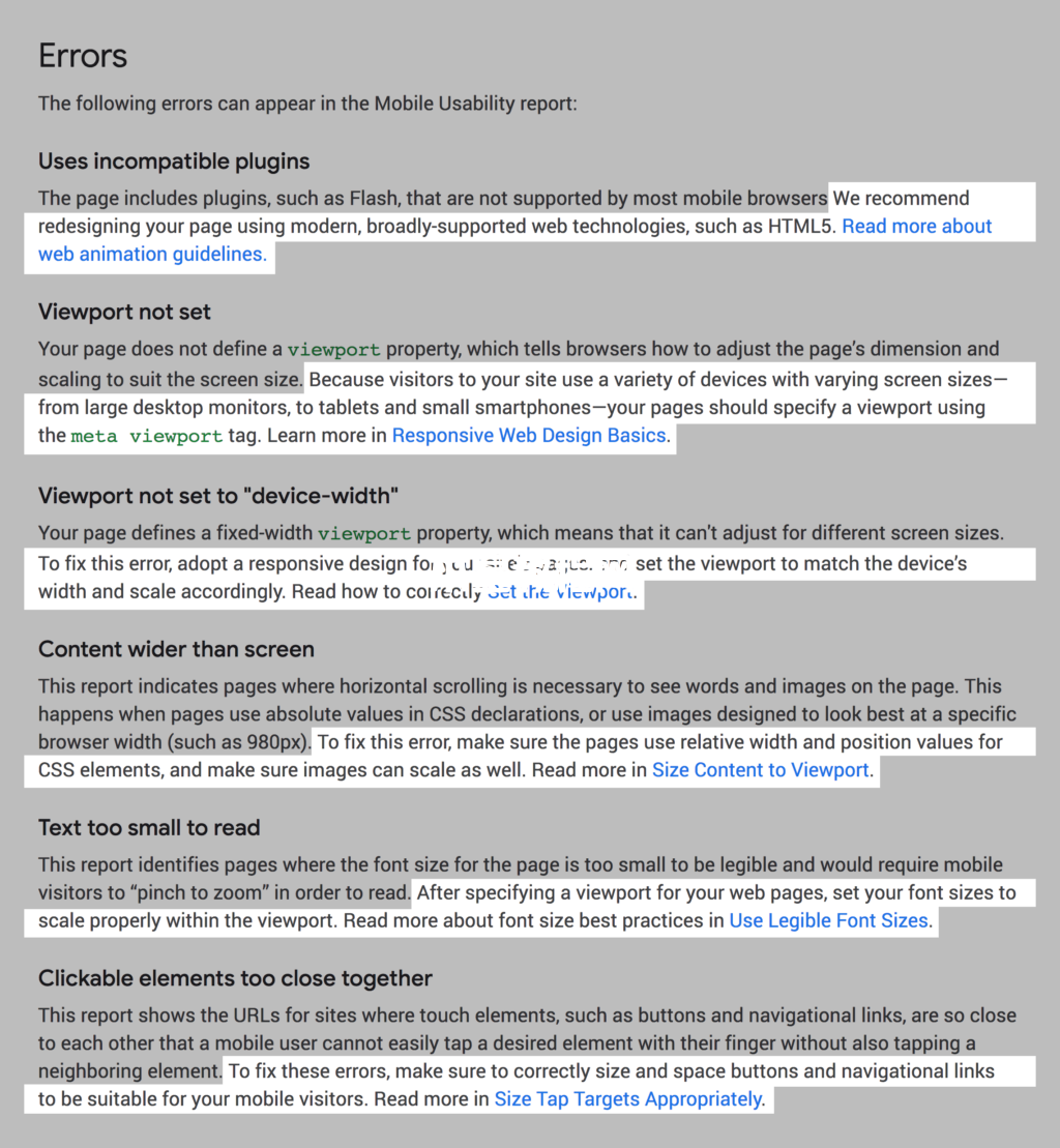 google search console錯誤報告