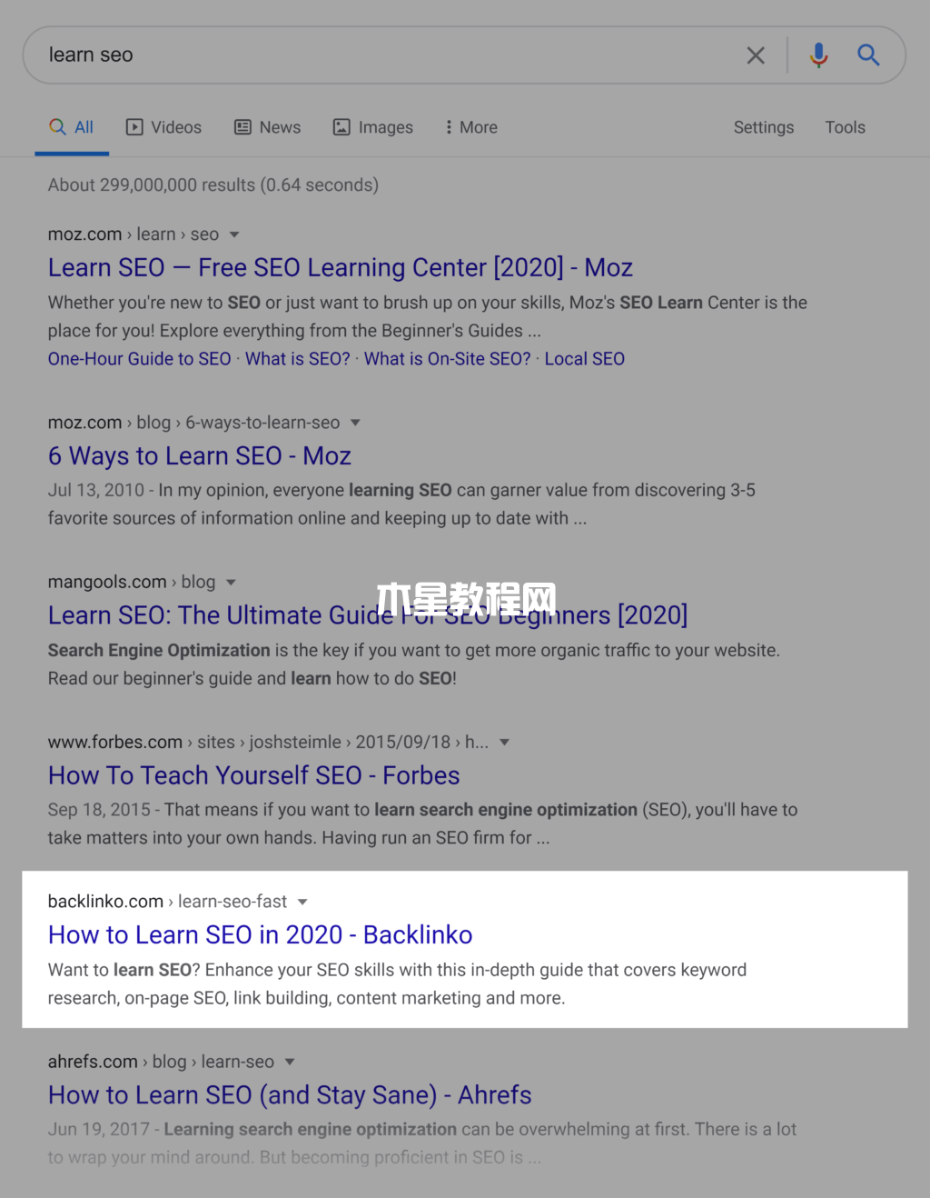 學(xué)習(xí)SEO關(guān)鍵詞進(jìn)入SERP