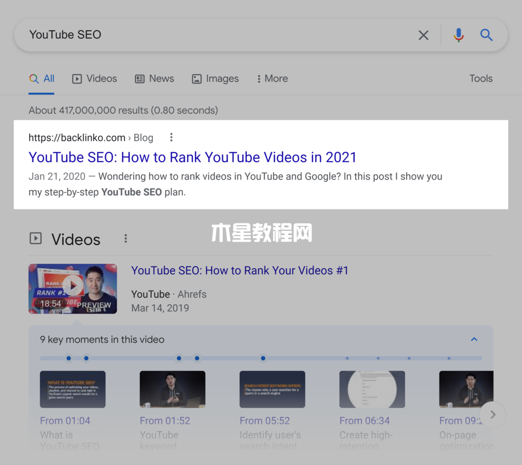 youtube seo關鍵詞谷歌搜索結果