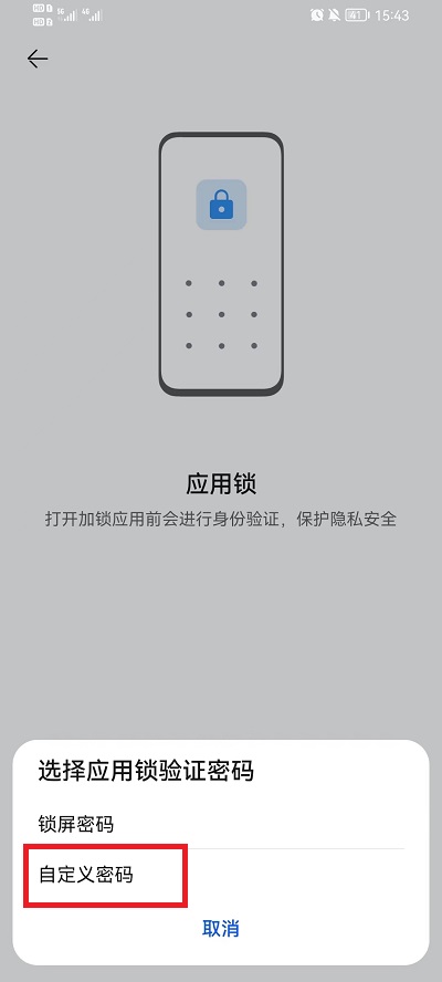 榮耀手機(jī)如何給軟件加密碼？榮耀手機(jī)給軟件加密碼方法教程截圖
