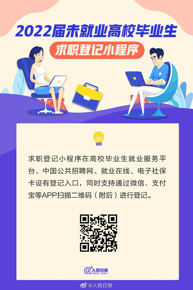 人社部開通2022屆未就業(yè)高校畢業(yè)生求職登記小程序