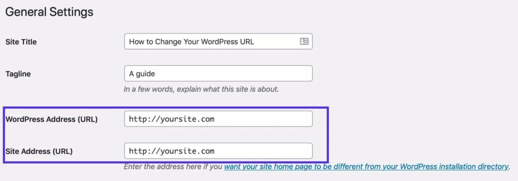 常規(guī)設(shè)置 – WordPress URL