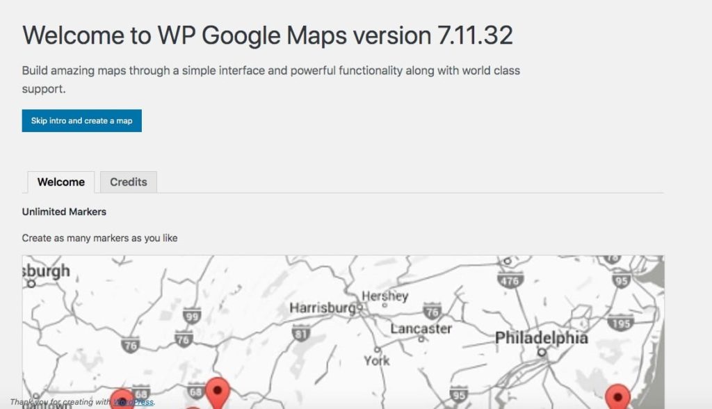 由WP Google Maps插件創(chuàng)建的地圖