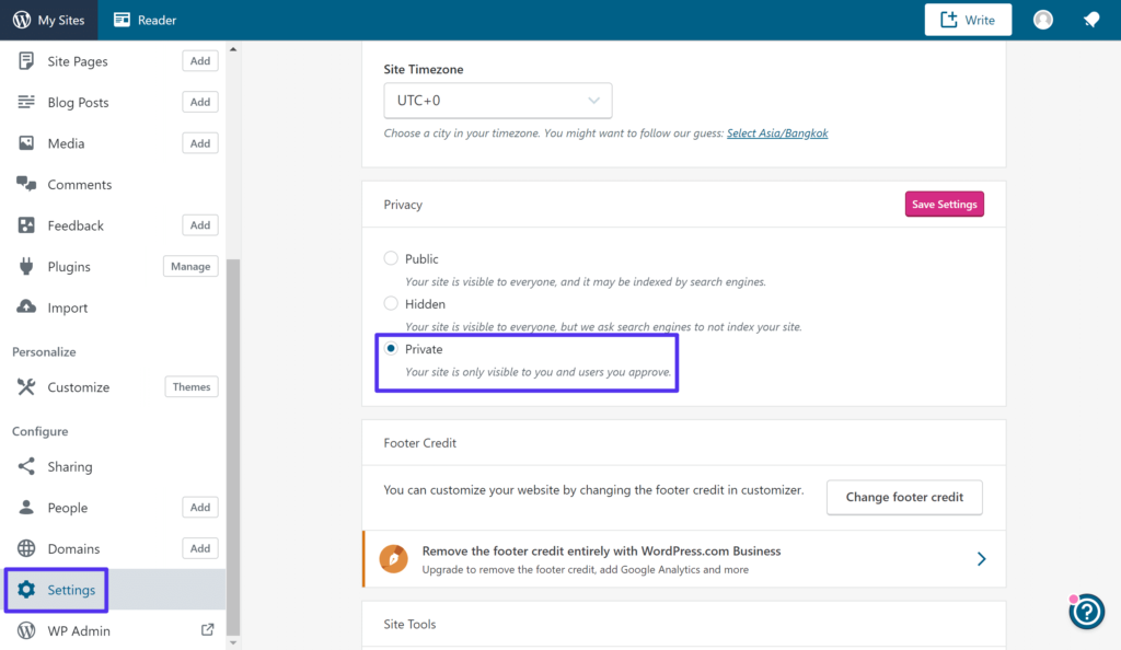 如何將您的WordPress.com網站設為私有
