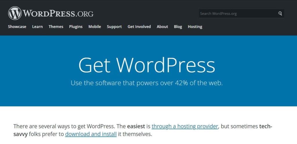 WordPress.org主頁(yè)