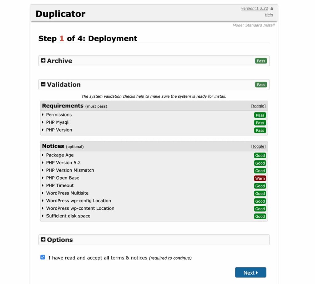 Duplicator導(dǎo)入流程