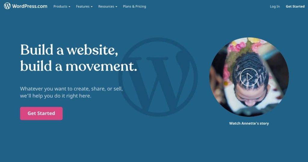 WordPress.com注冊頁面