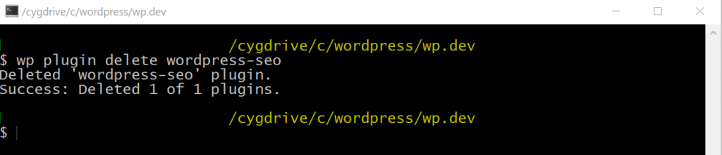 通過(guò)WP-CLI刪除WordPress插件