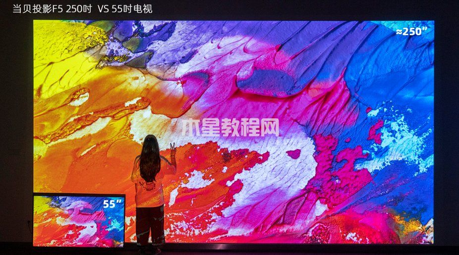 電視和投影畫面對比