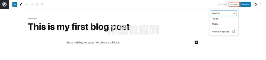 WordPress文章預(yù)覽