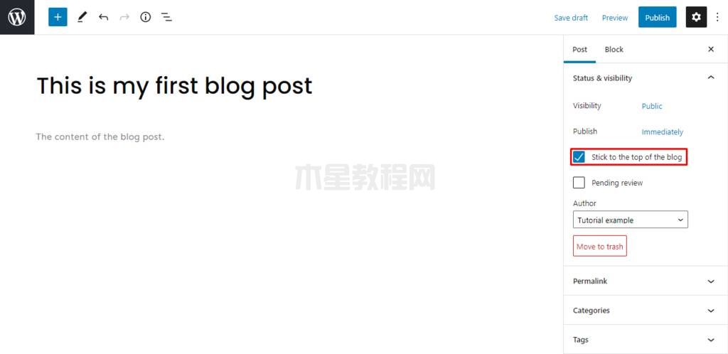 WordPress文章置頂