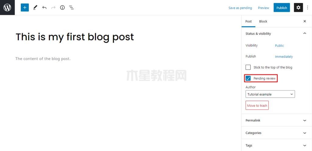 WordPress文章等待審核