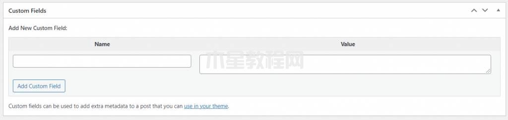 文章或者頁面編輯自定義字段