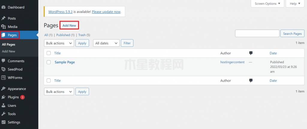 創(chuàng)建新頁面