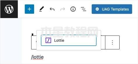 使用UAG插件插入Lottie區(qū)塊