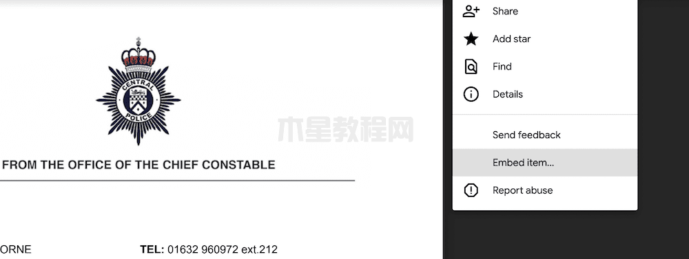 google drive嵌入選項(xiàng)