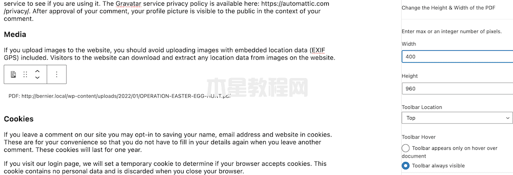 pdf embedder側(cè)邊欄