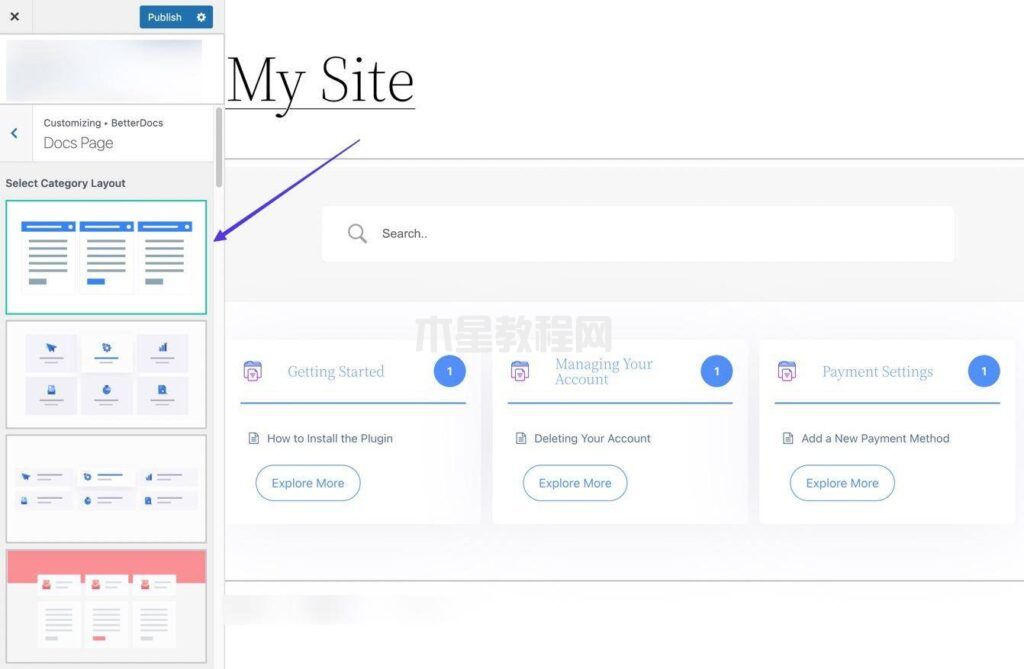 選擇布局，并在WordPress Customizer中自定義設(shè)計(jì)