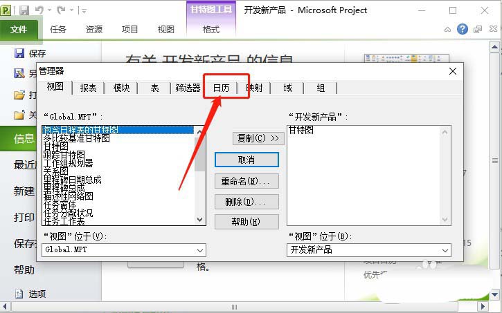 project日歷模板怎么重命名?(圖6)