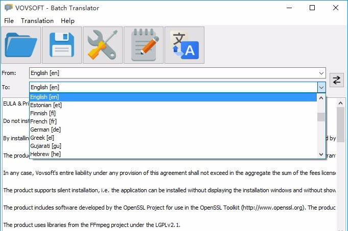 Vovsoft Batch Translator(批量翻譯軟件)