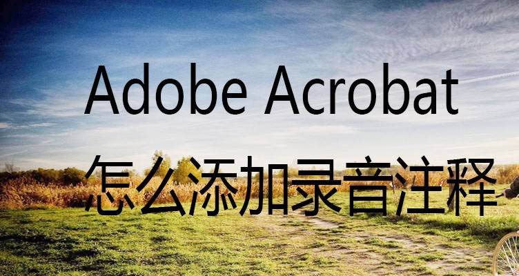 Acrobat怎么給pdf文件添加錄音注釋? Acrobat添加錄音注釋的技巧(圖1)