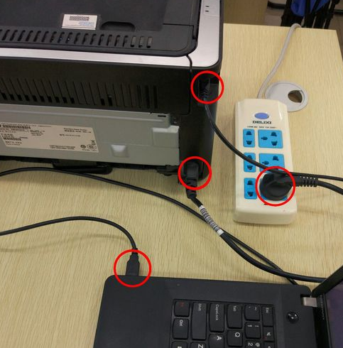 檢查打印機連接線