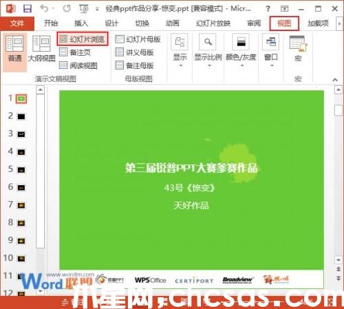 PowerPoint2013中如何檢查切換方式和動畫效果