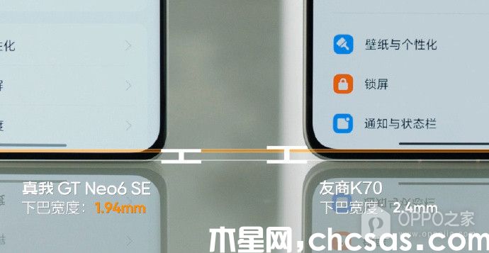 真我Realme GT Neo6 SE下巴多寬？